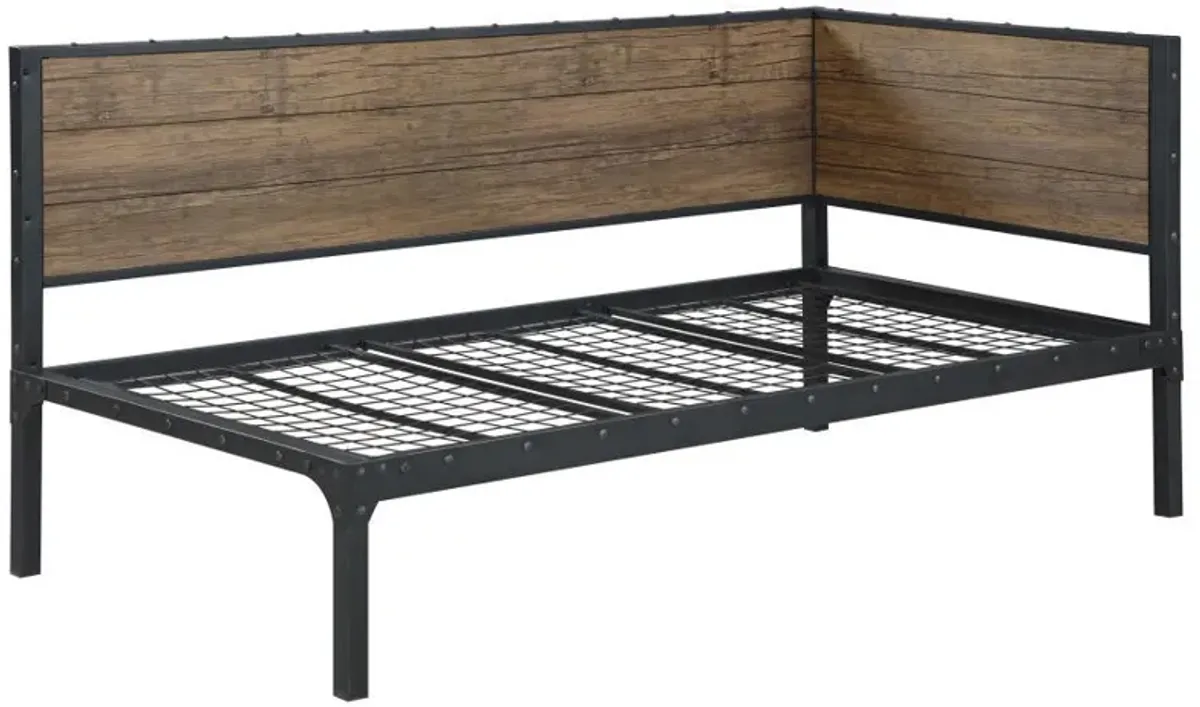 Getler - Metal Twin Daybed - Weathered Chestnut