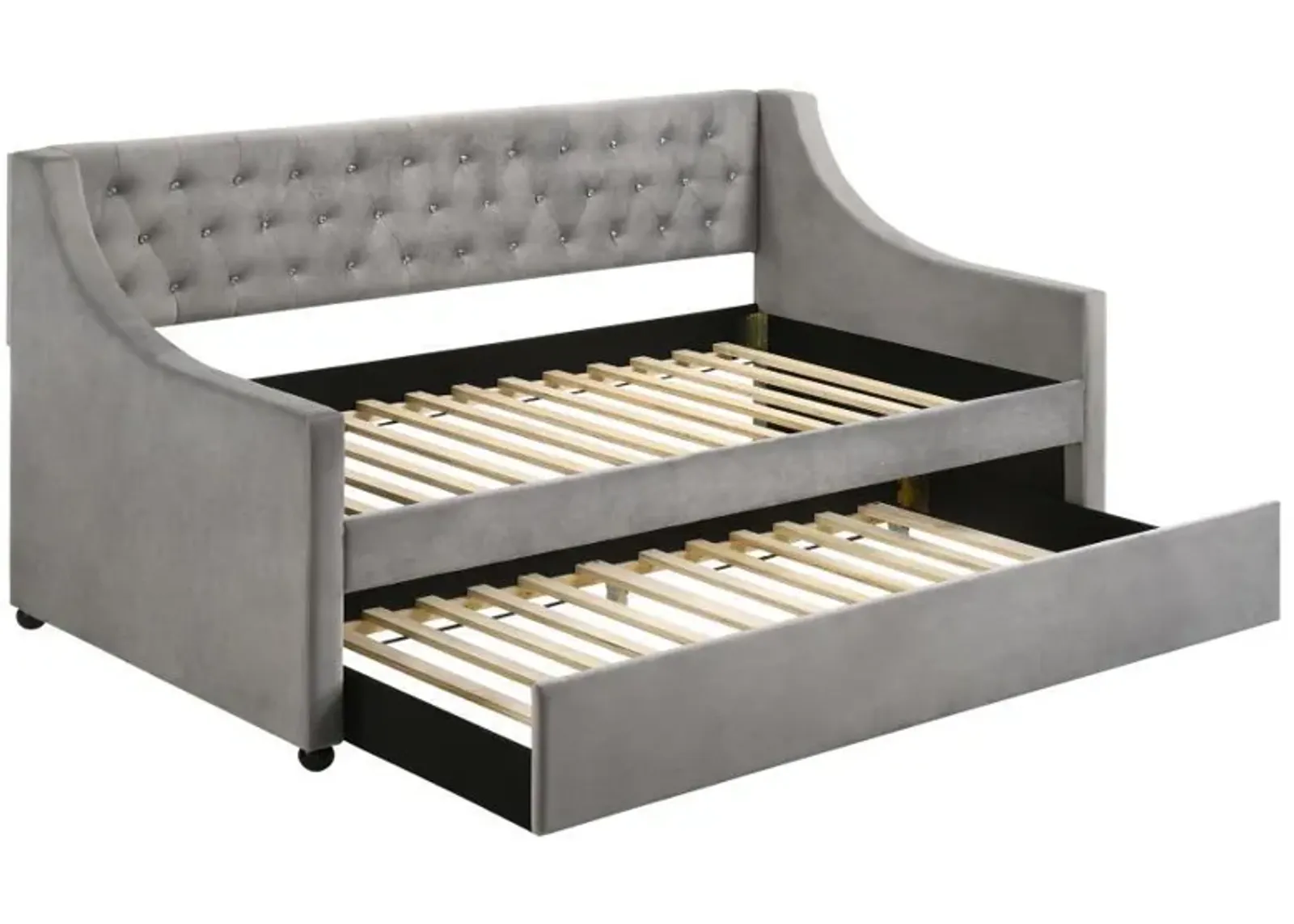 Chatsboro - Upholstered Twin Daybed With Trundle - Gray