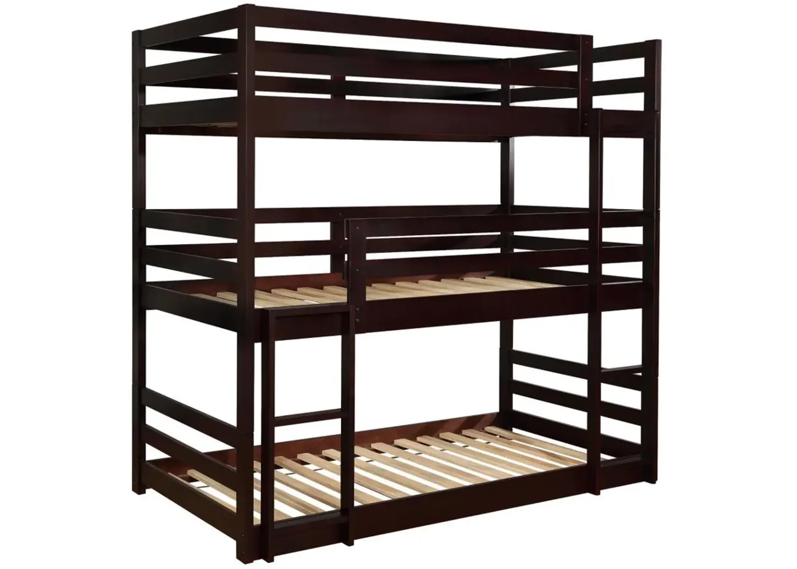 Sandler - Twin Triple Bunk Bed - Cappuccino