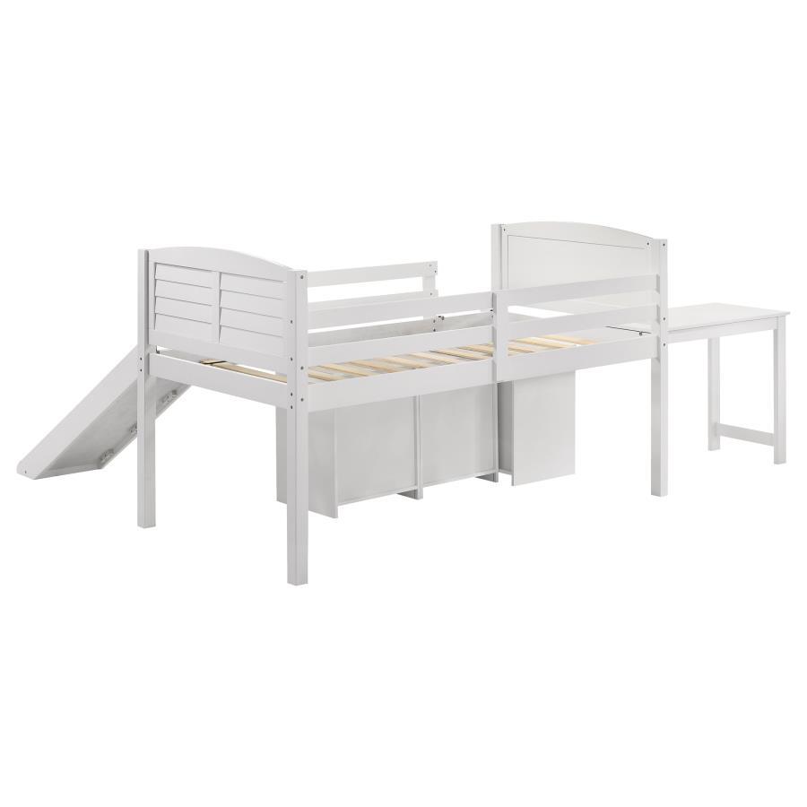 Millie - Twin Workstation Loft Bed - White