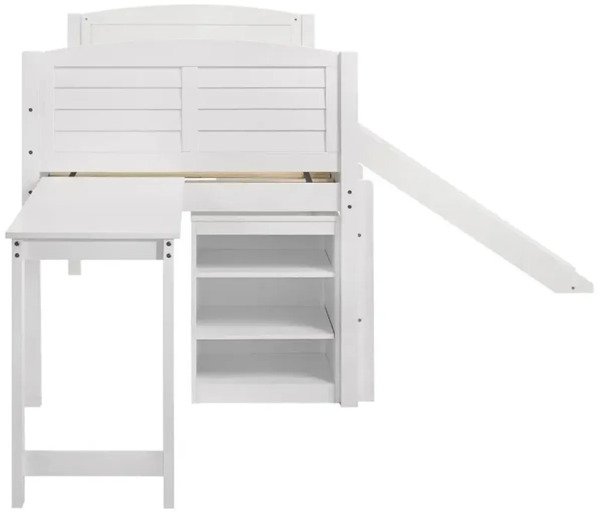 Millie - Twin Workstation Loft Bed - White