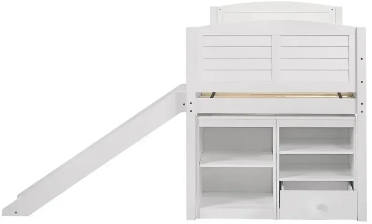 Millie - Twin Workstation Loft Bed - White