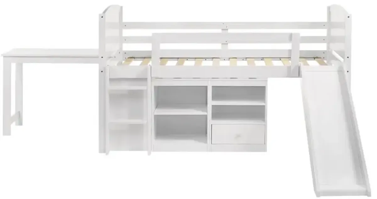 Millie - Twin Workstation Loft Bed - White