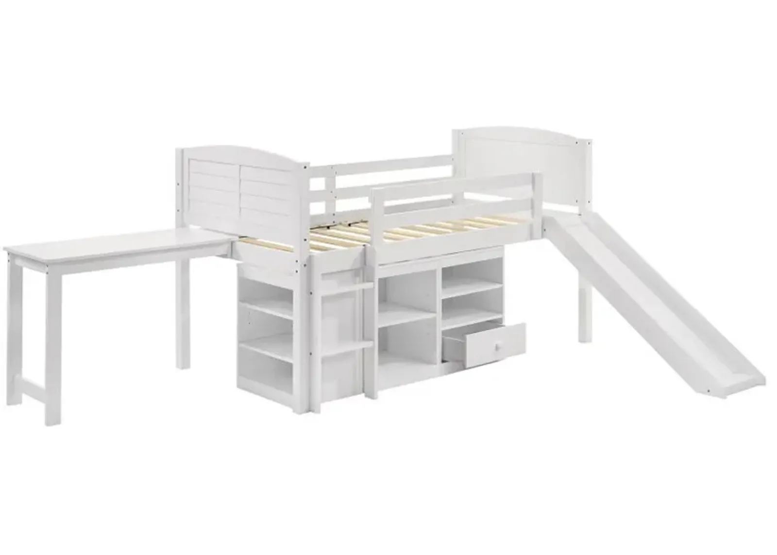 Millie - Twin Workstation Loft Bed - White