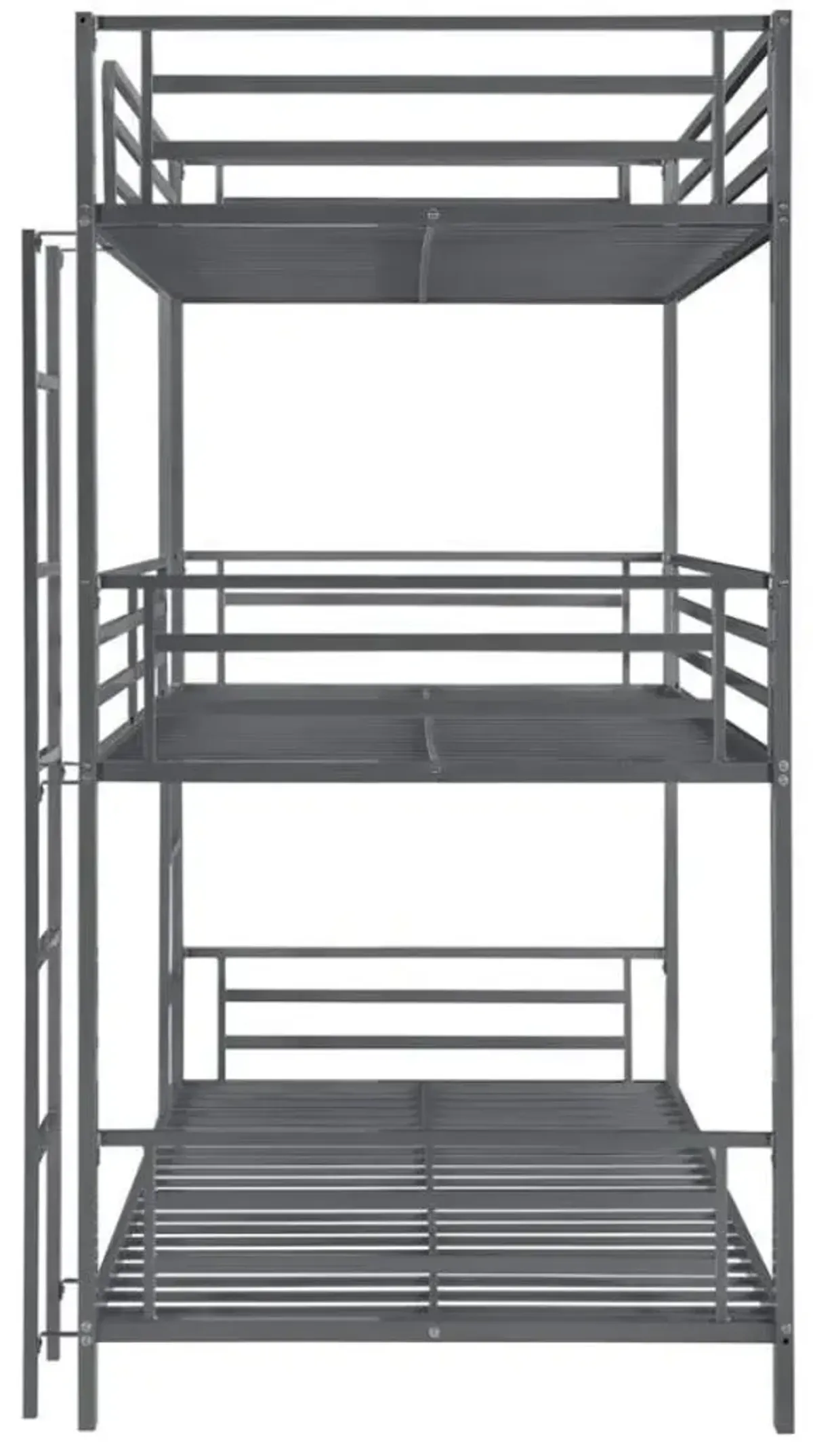 Maynard - Metal Twin Triple Bunk Bed - Gunmetal