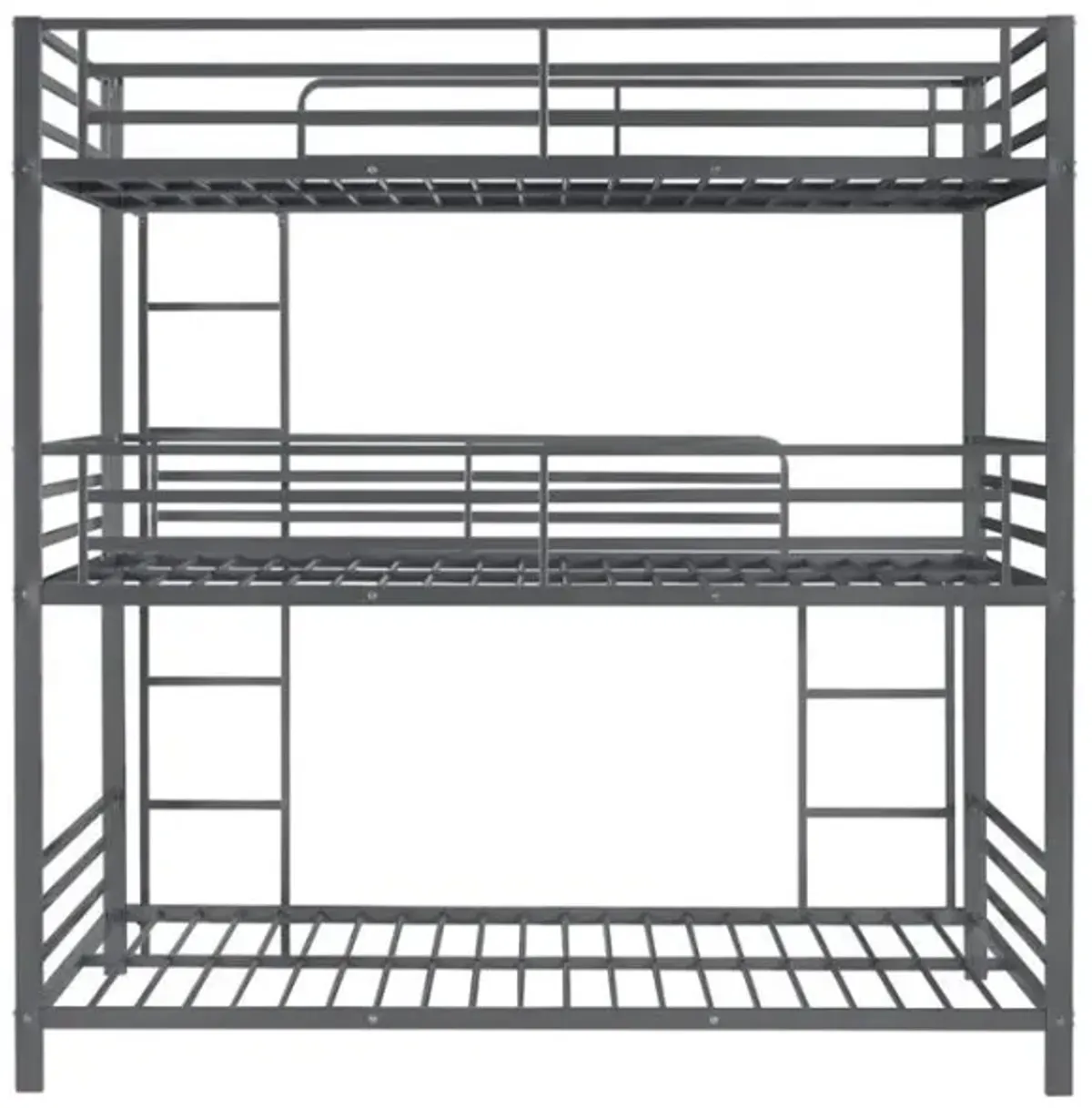 Maynard - Metal Twin Triple Bunk Bed - Gunmetal