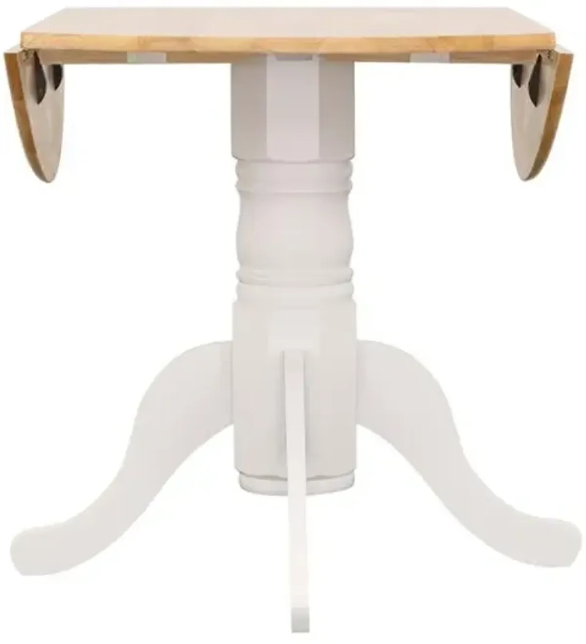 Allison - Round Drop Leaf Extension Dining Table - White