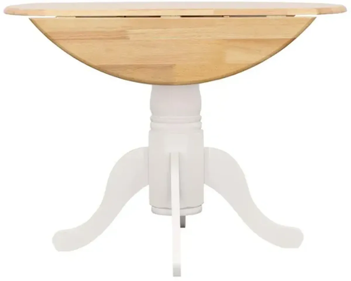 Allison - Round Drop Leaf Extension Dining Table - White