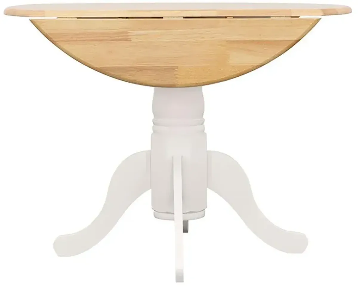 Allison - Round Drop Leaf Extension Dining Table - White