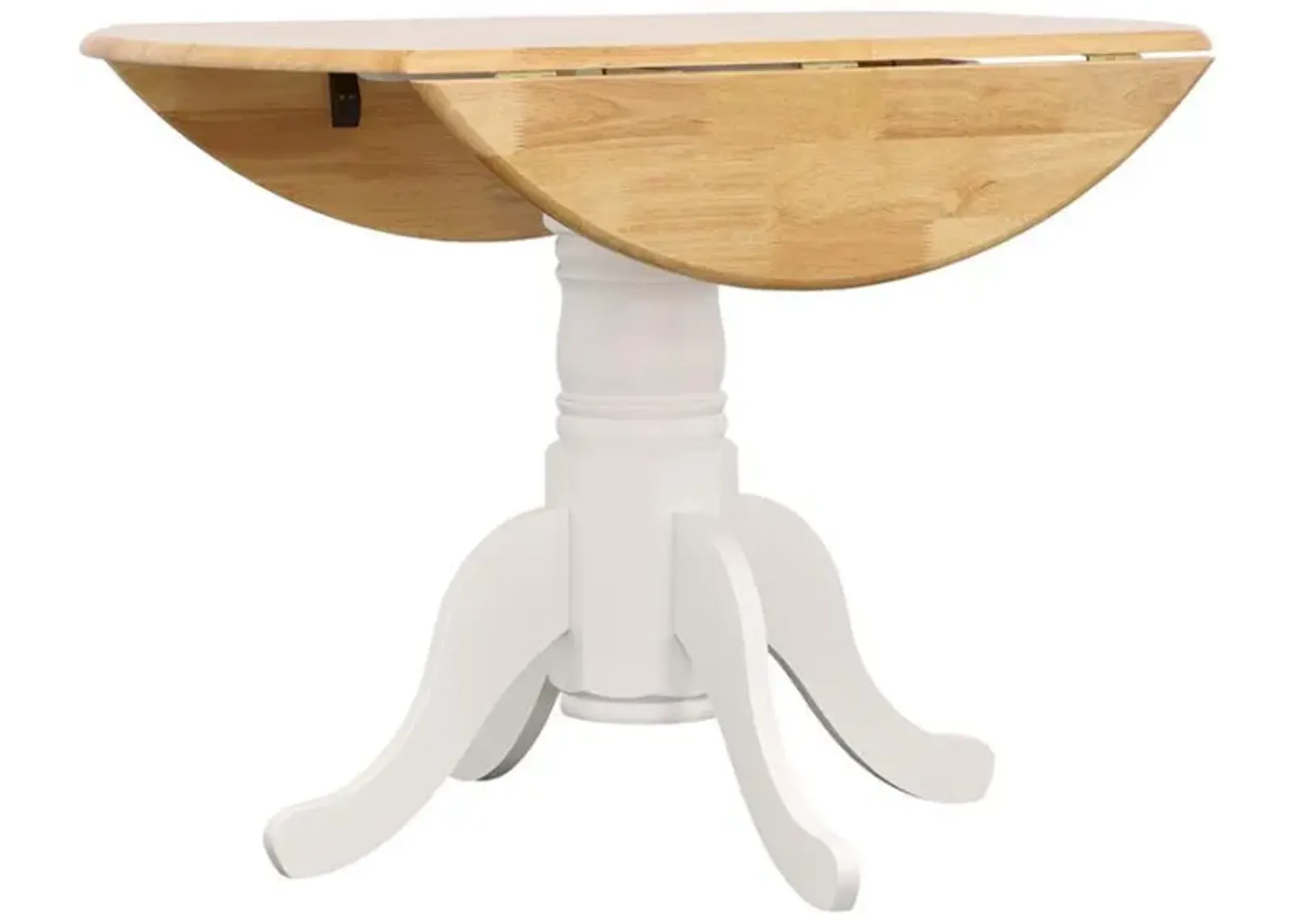 Allison - Round Drop Leaf Extension Dining Table - White