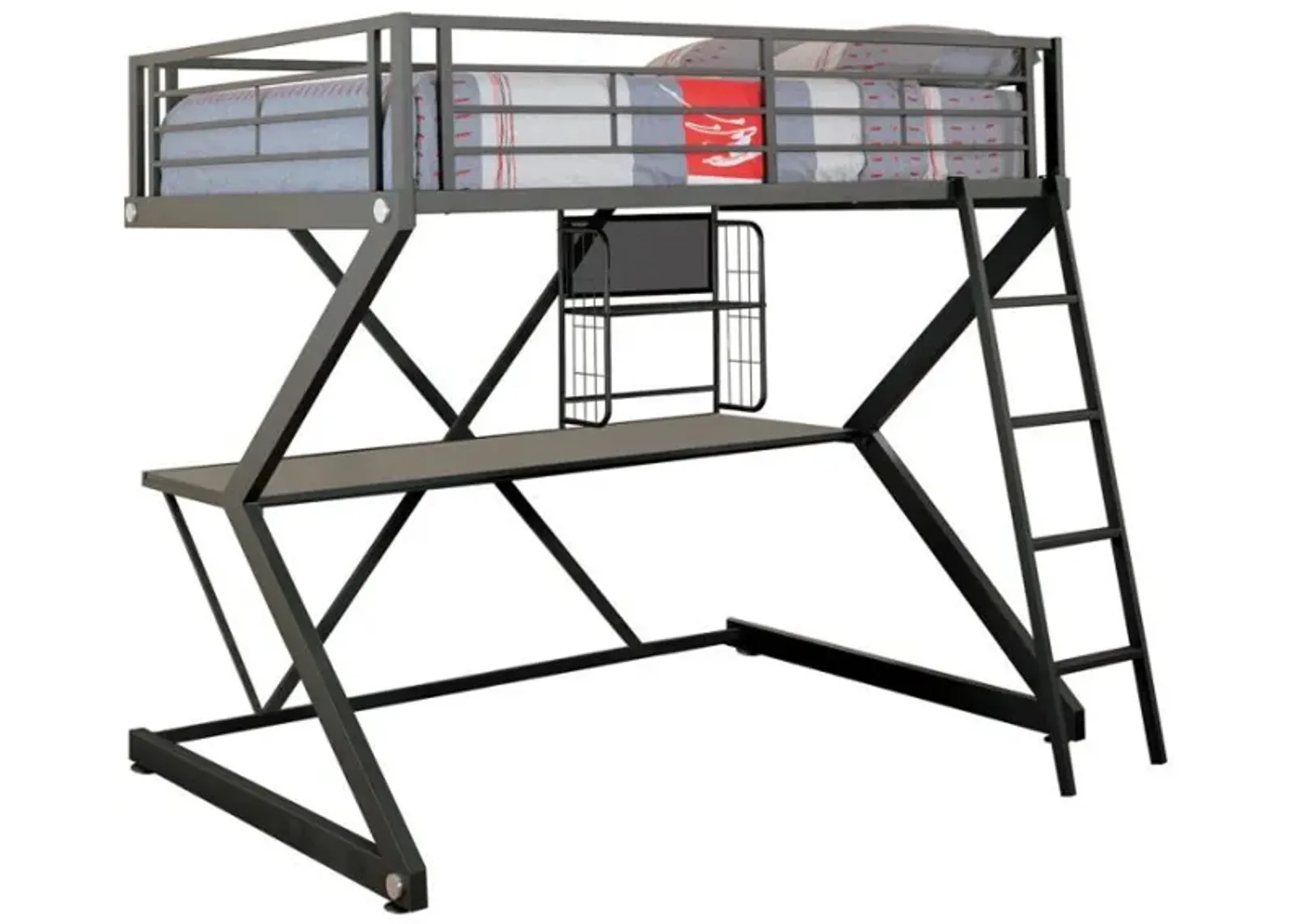 Parkview - Full Workstation Loft Bed - Black