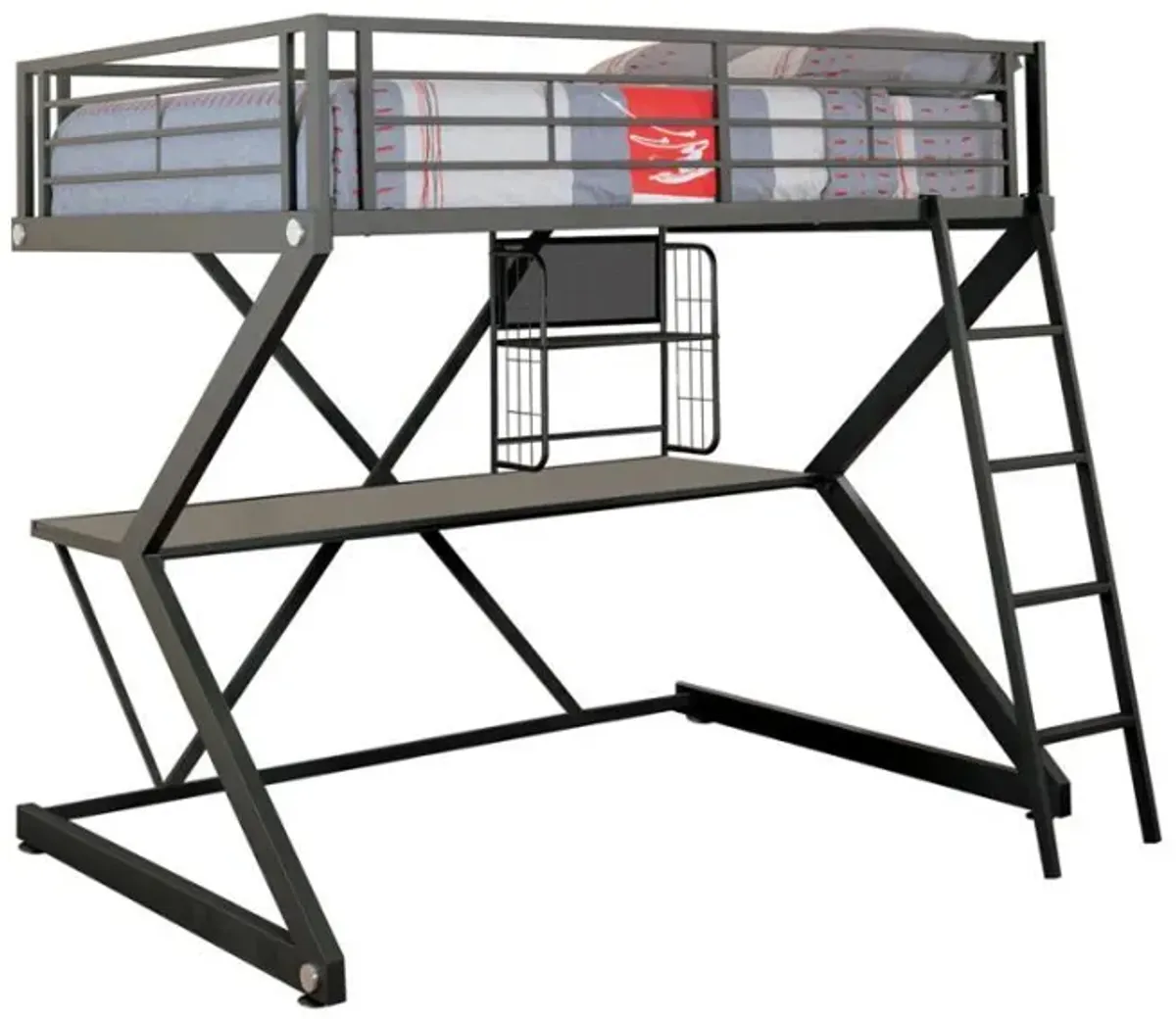 Parkview - Full Workstation Loft Bed - Black