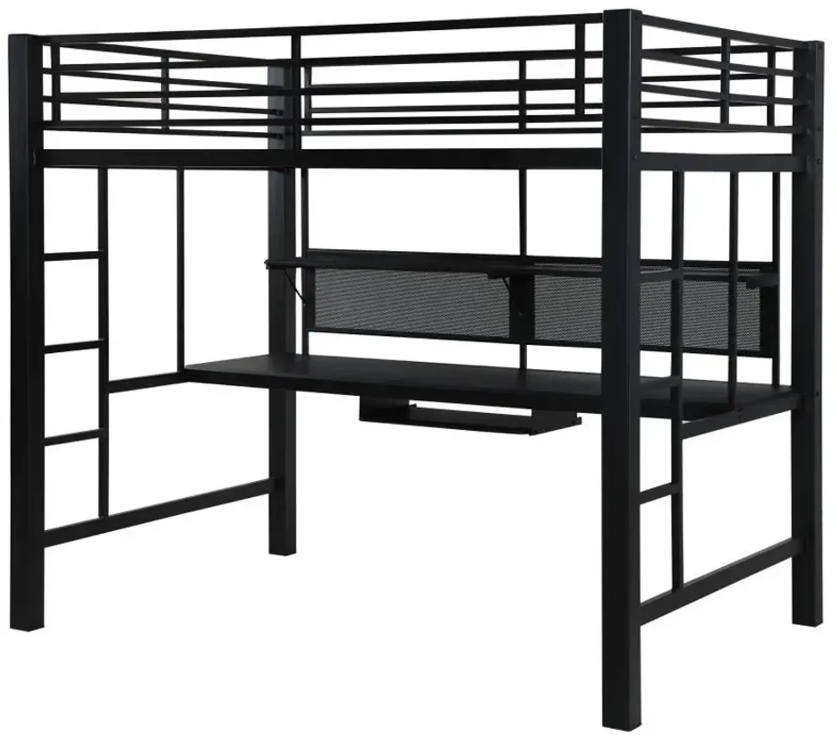 Avalon - Full Workstation Loft Bed - Black