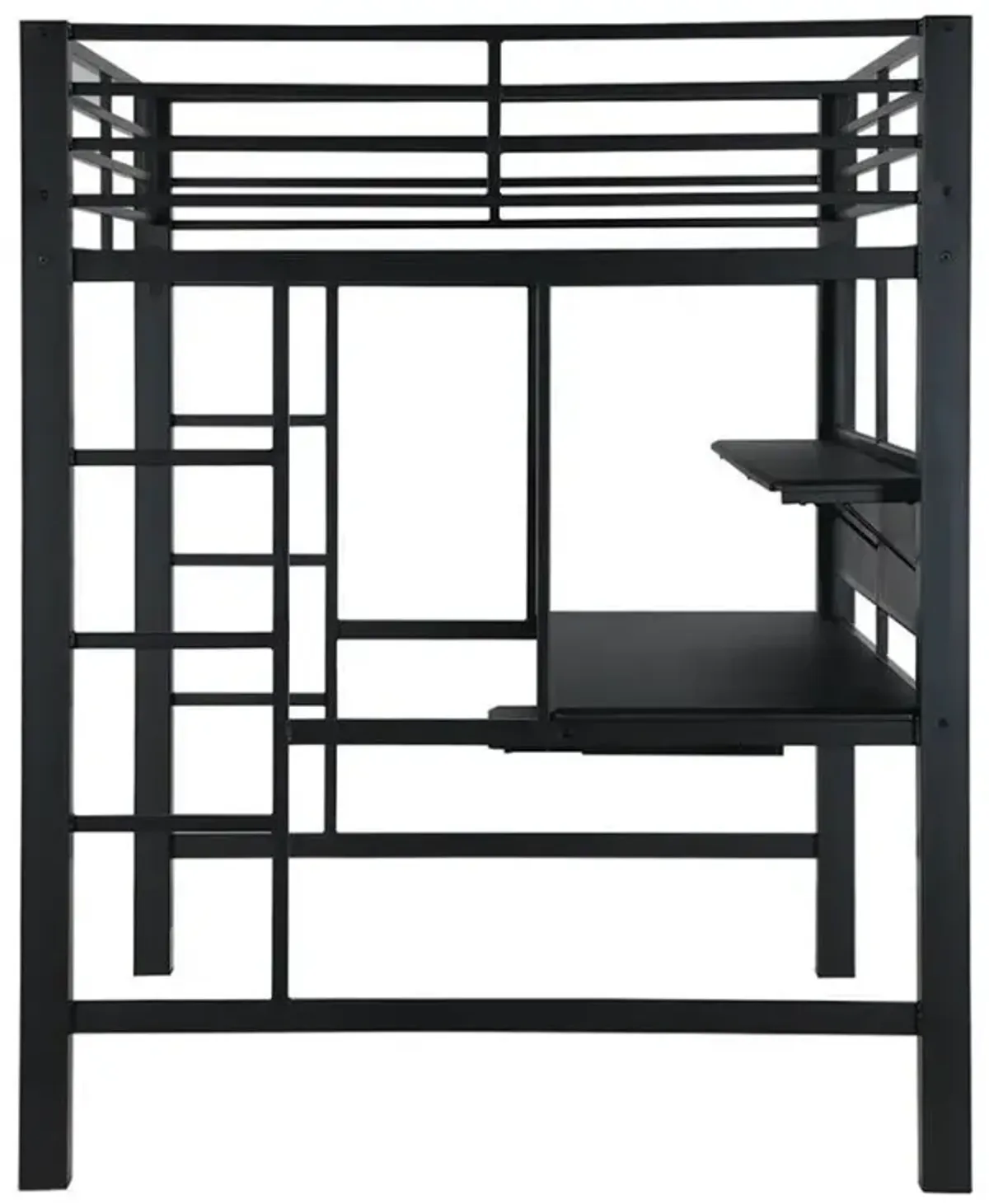 Avalon - Full Workstation Loft Bed - Black