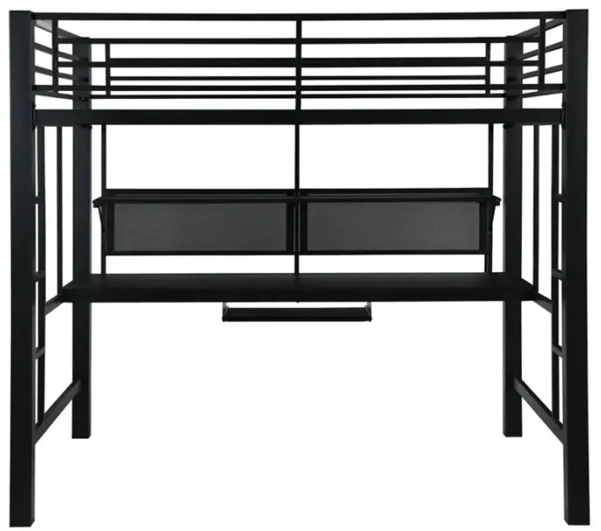 Avalon - Full Workstation Loft Bed - Black