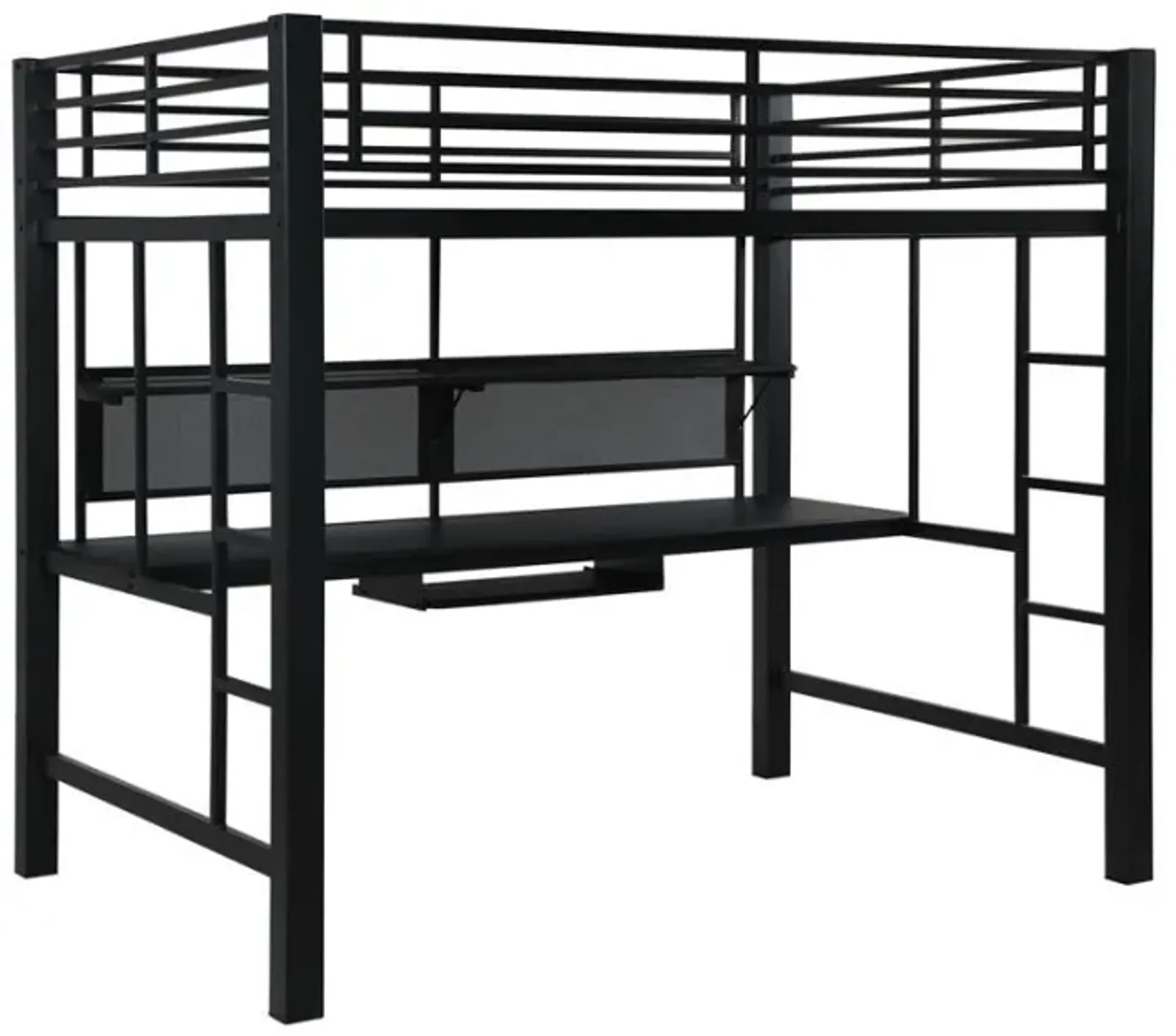 Avalon - Full Workstation Loft Bed - Black