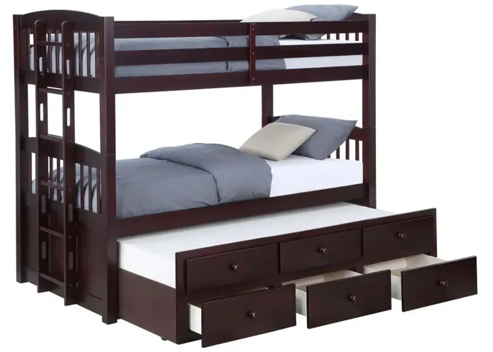 Kensington - Twin Over Twin Bunk Bed With Trundle - Cappuccino