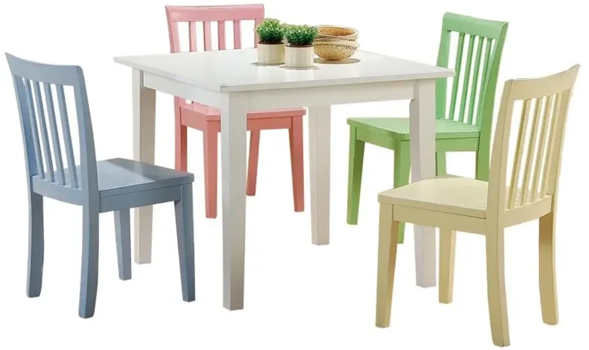 Rory - 5 Piece Kids Table And Chairs Set - Multi Color