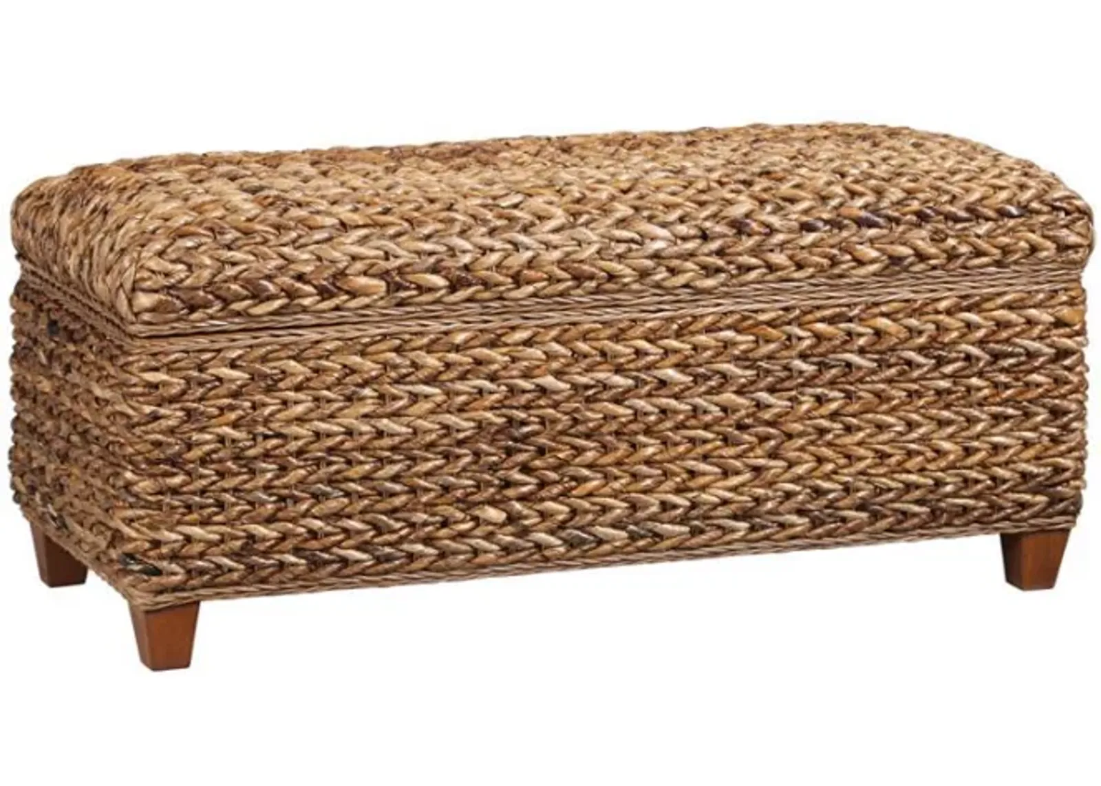 Laughton - Hand-Woven Banana Leaf Storage Trunk - Amber