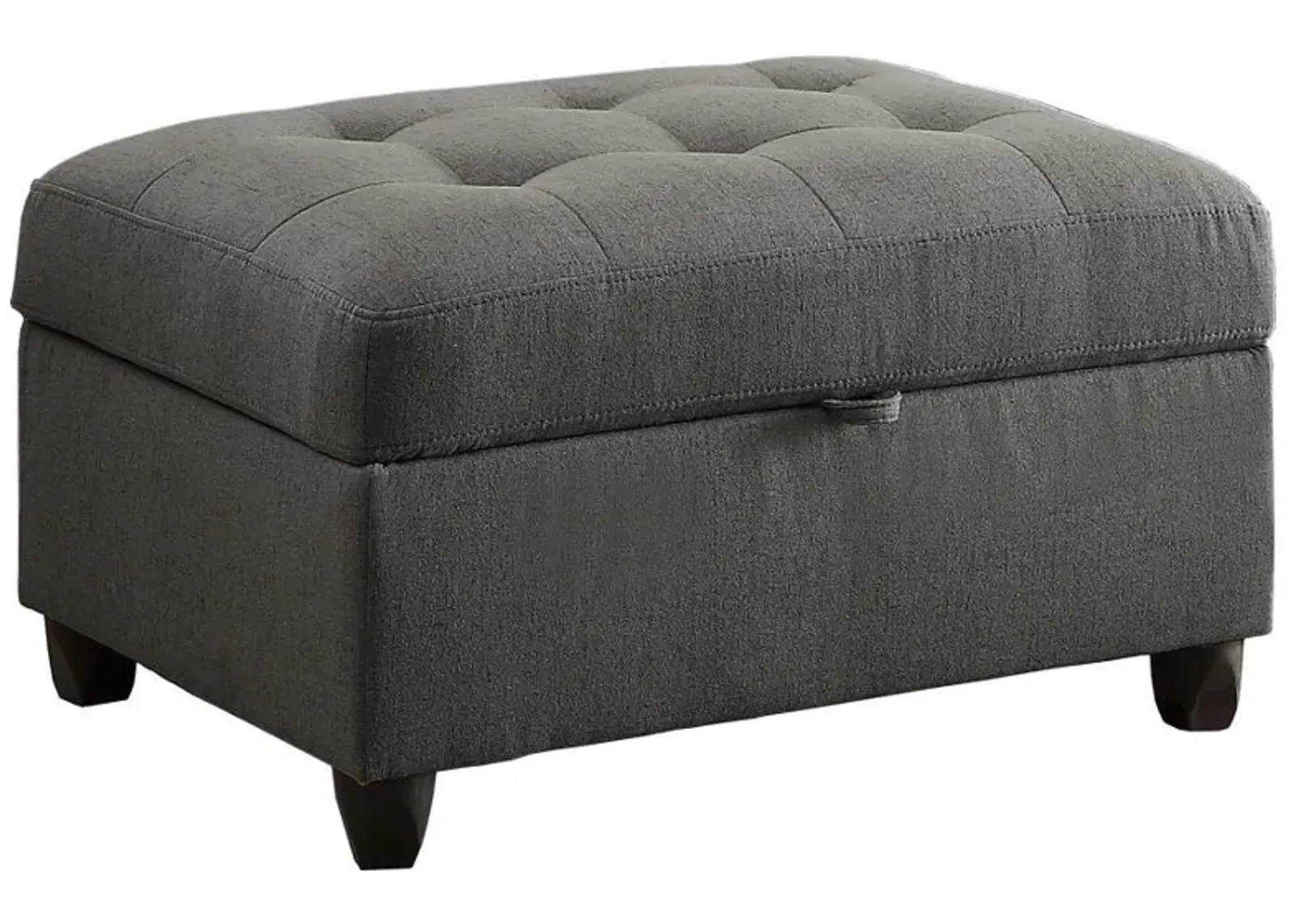 Stonenesse - Rectangular Upholstered Storage Ottoman - Gray