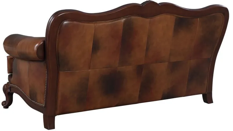 Victoria - Rolled Arm Sofa - Tri-Tone And Brown