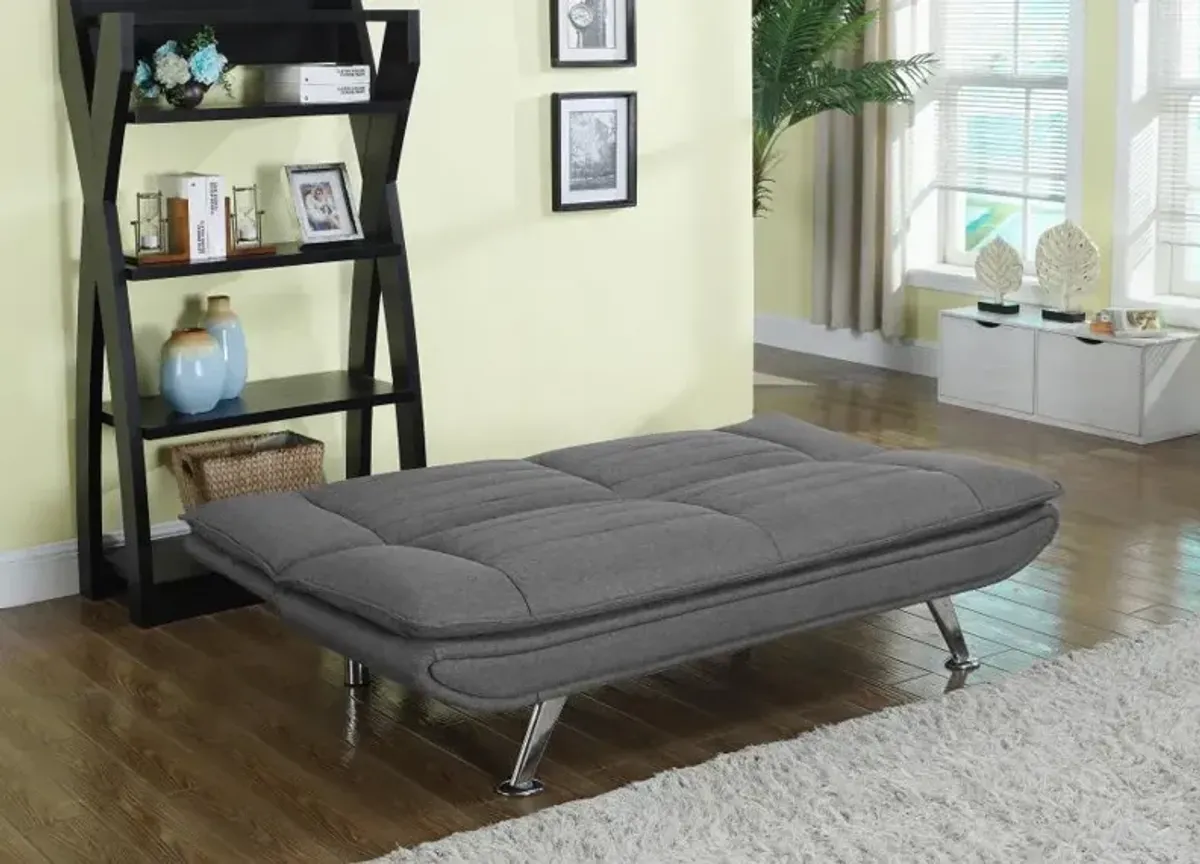 Julian - Upholstered Tufted Convertible Sofa Bed - Gray