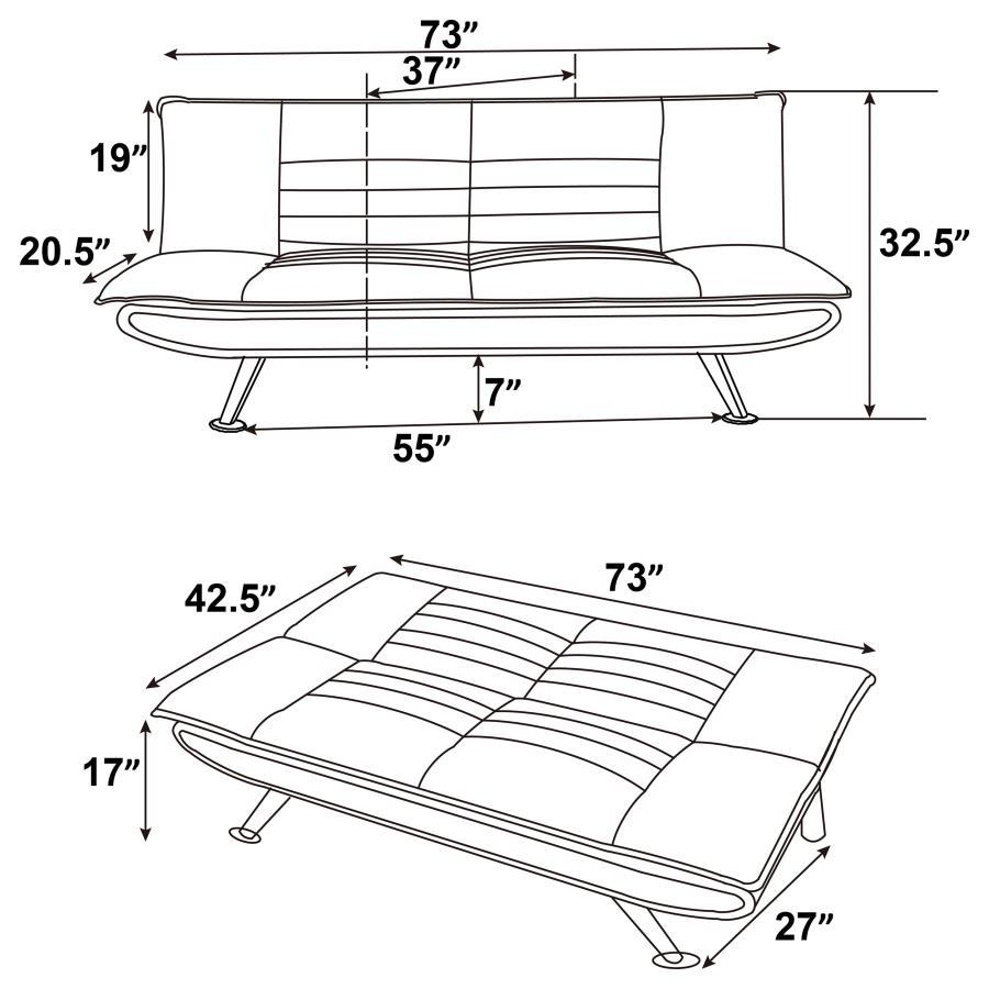 Julian - Upholstered Sofa Bed With Pillow-Top Seating - Gray