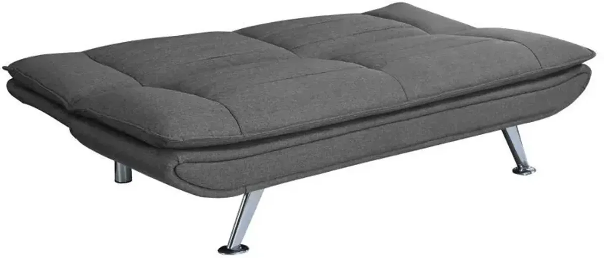 Julian - Upholstered Tufted Convertible Sofa Bed - Gray