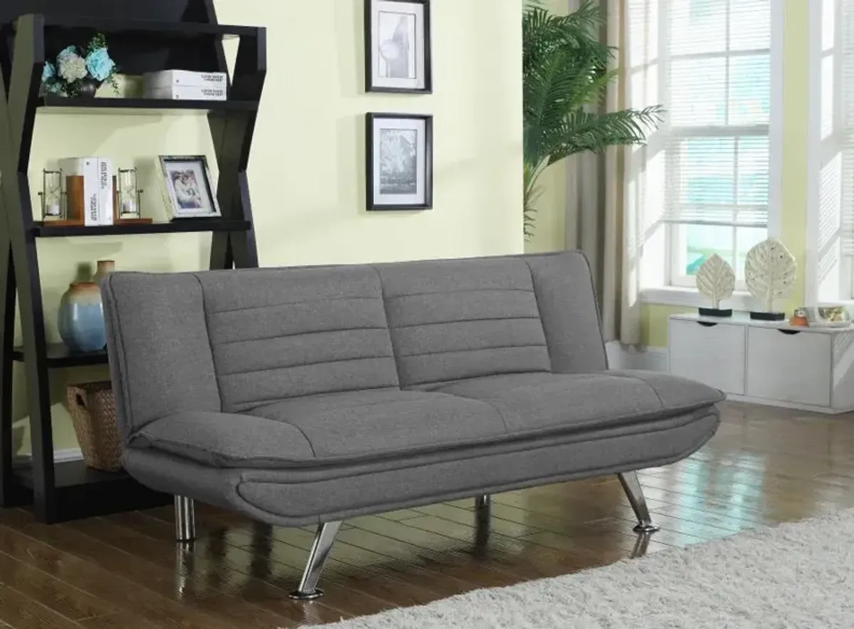 Julian - Upholstered Tufted Convertible Sofa Bed - Gray