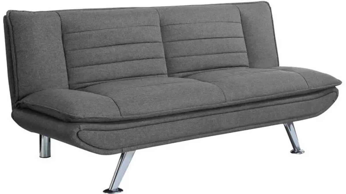 Julian - Upholstered Tufted Convertible Sofa Bed - Gray