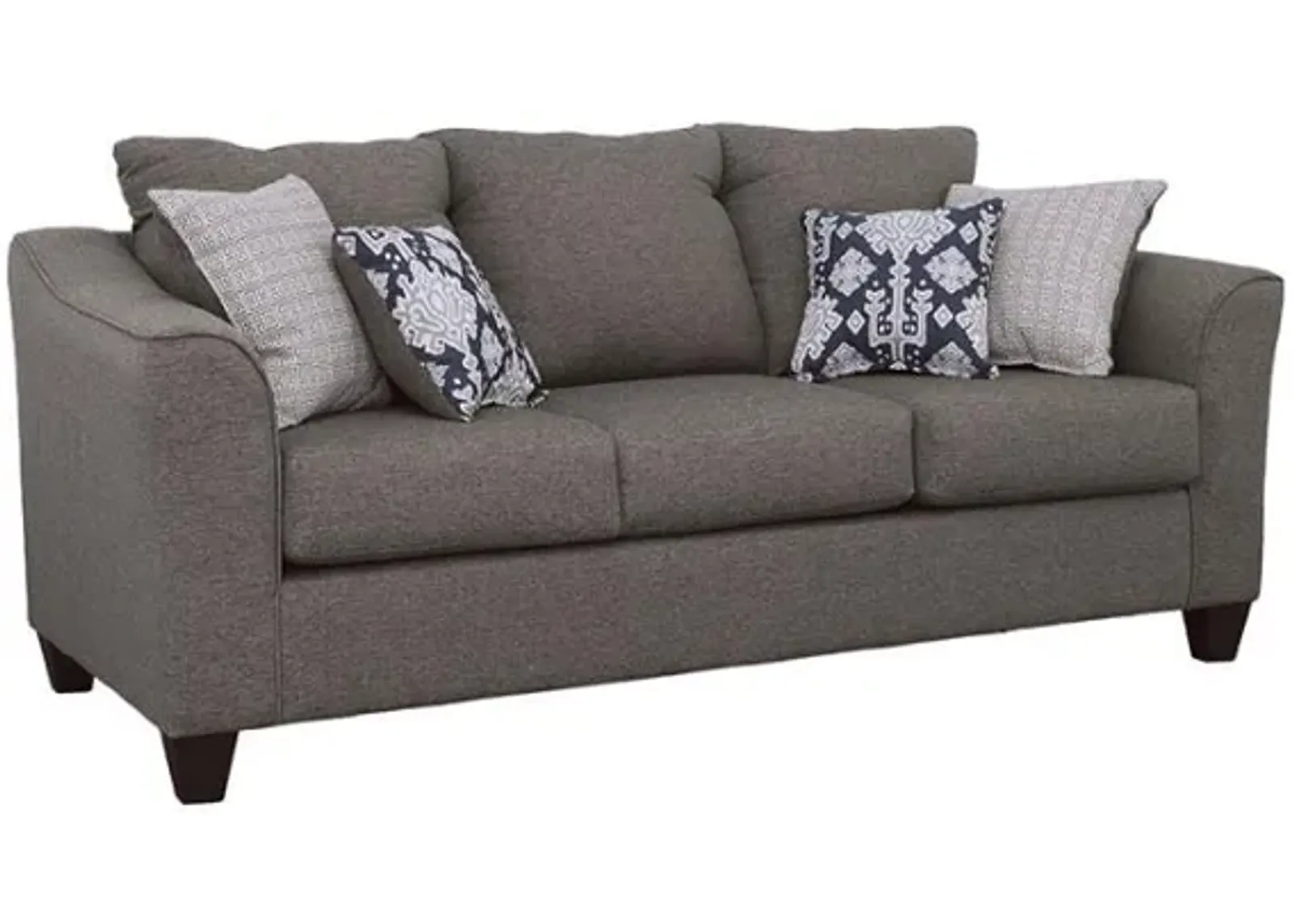 Salizar - Upholstered Flared Arm Sofa - Charcoal Gray