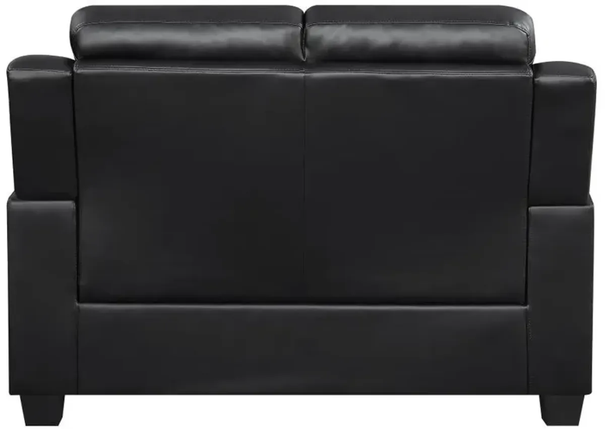 Finley - Upholstered Padded Arm Tufted Loveseat - Black