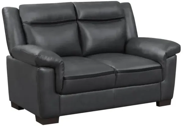 Arabella - Upholstered Padded Arm Loveseat - Gray