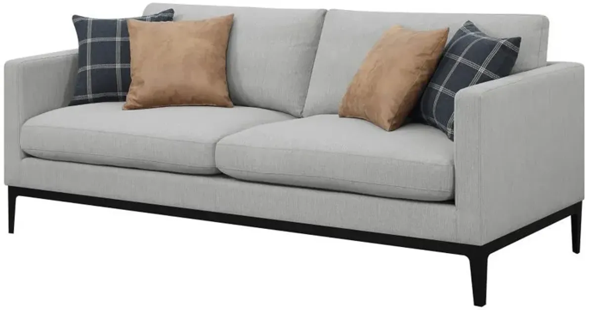 Apperson - Upholstered Track Arm Sofa - Light Gray