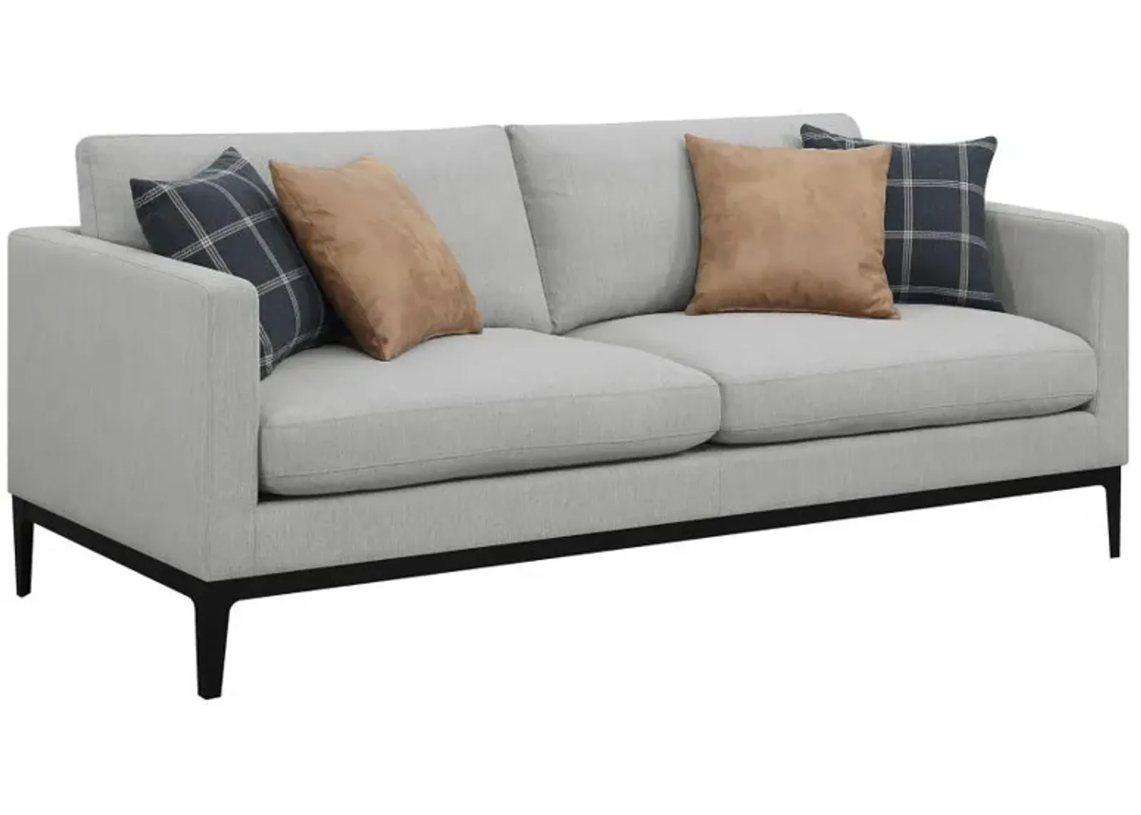 Apperson - Upholstered Track Arm Sofa - Light Gray