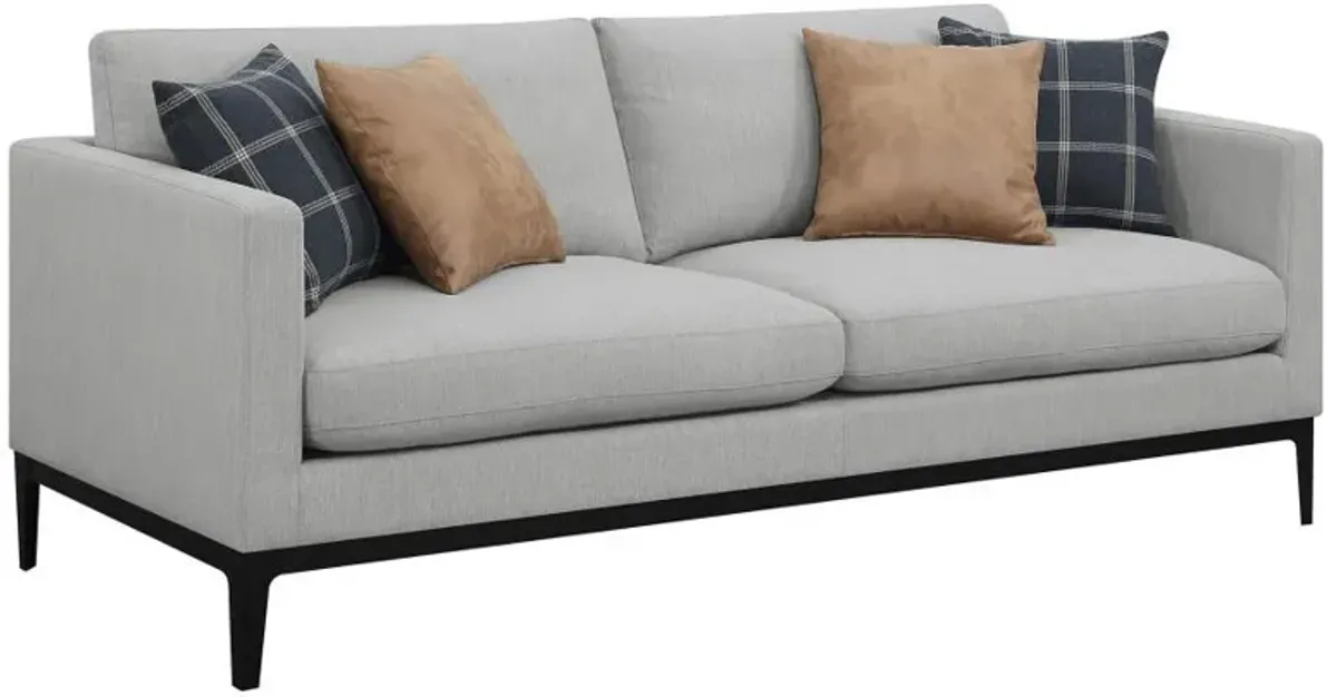 Apperson - Upholstered Track Arm Sofa - Light Gray