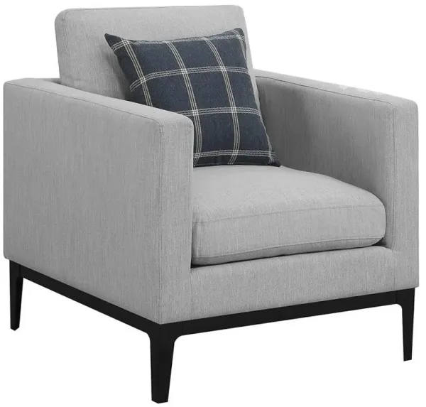 Apperson - Upholstered Track Arm Accent Chair - Light Gray