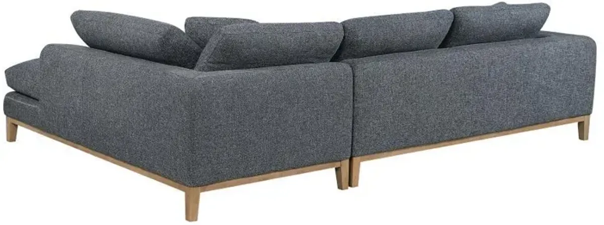 Persia - Upholstered Track Arm Sectional Sofa - Gray