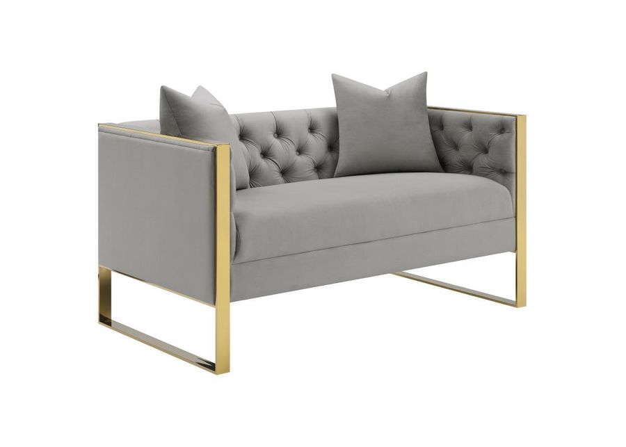 Eastbrook - Tufted Back Loveseat - Gray