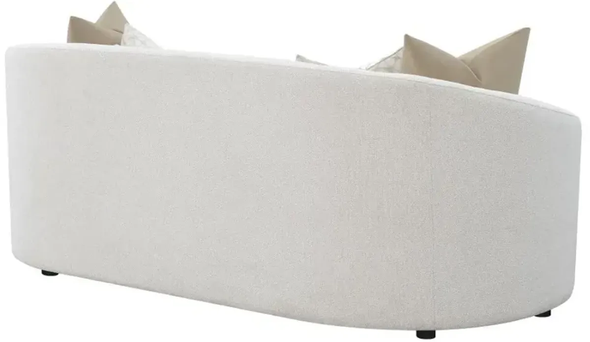 Rainn - Boucle Upholstered Sloped Arm Sofa - Latte