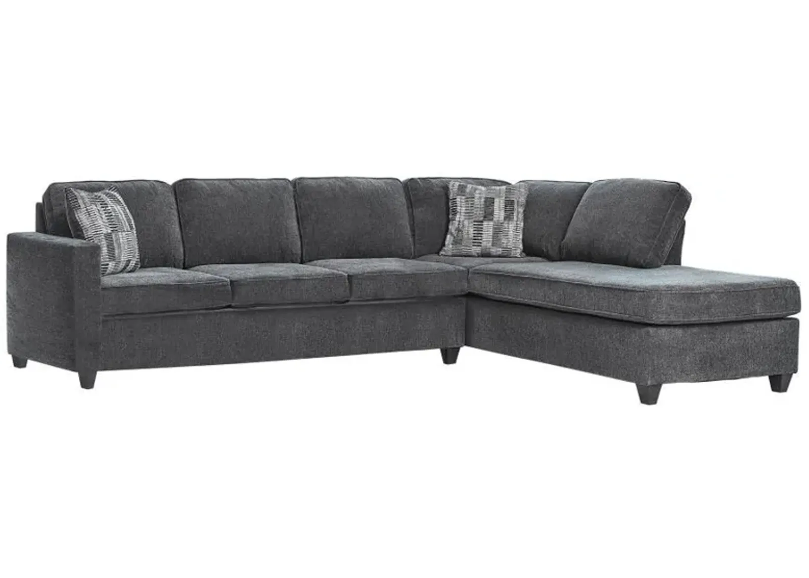 Mccord - Upholstered Track Arm Sectional Sofa - Dark Gray