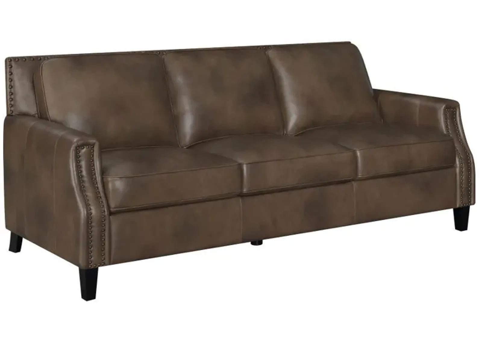 Leaton - Upholstered Recessed Arm Sofa - Brown Sugar