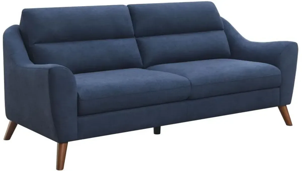 Gano - Upholstered Sloped Arm Sofa - Navy Blue