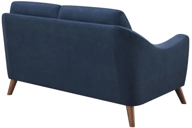 Gano - Sloped Arm Upholstered Loveseat - Navy Blue