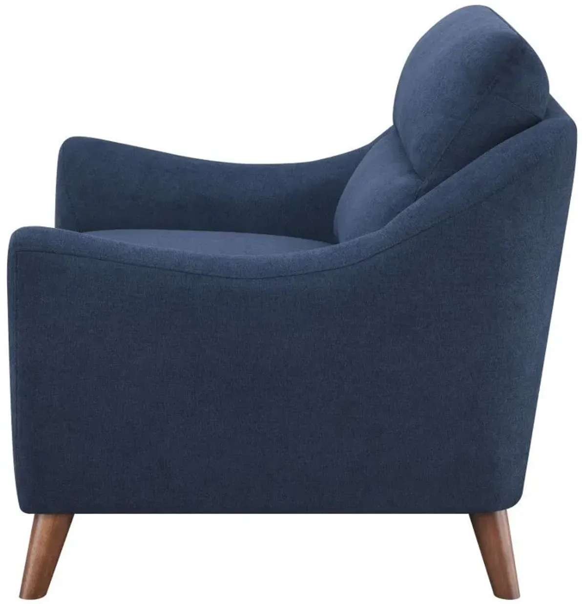 Gano - Upholstered Sloped Arm Accent Chair - Navy Blue