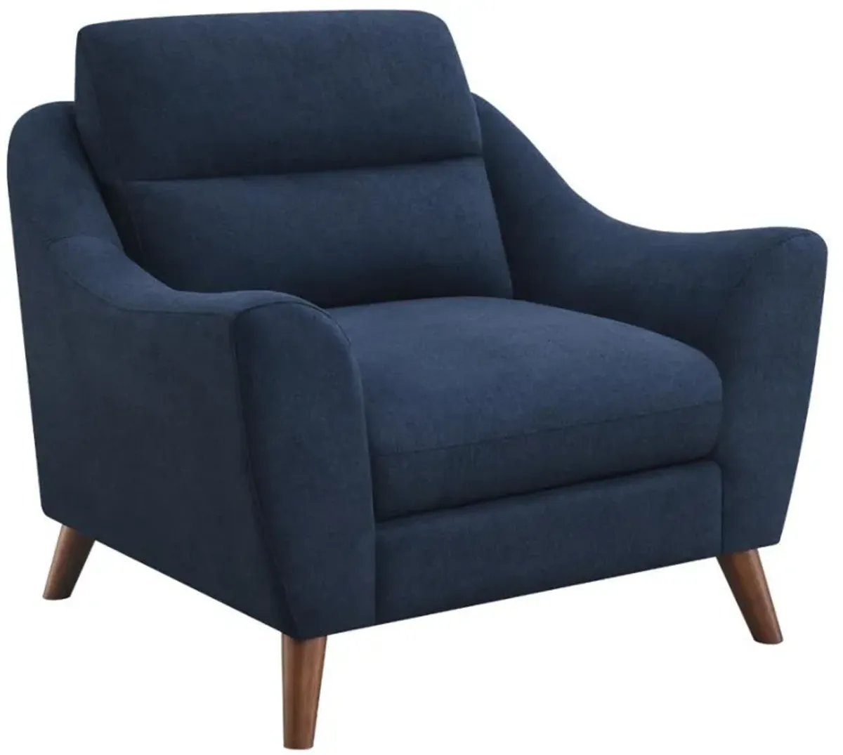 Gano - Upholstered Sloped Arm Accent Chair - Navy Blue