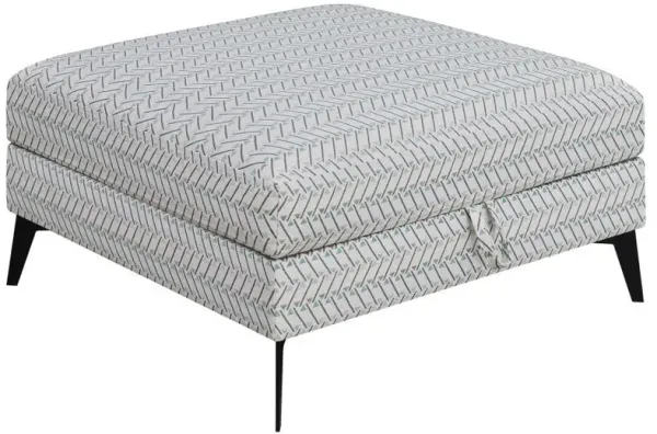 Clint - Square Upholstered Tufted Storage Ottoman - Aloe