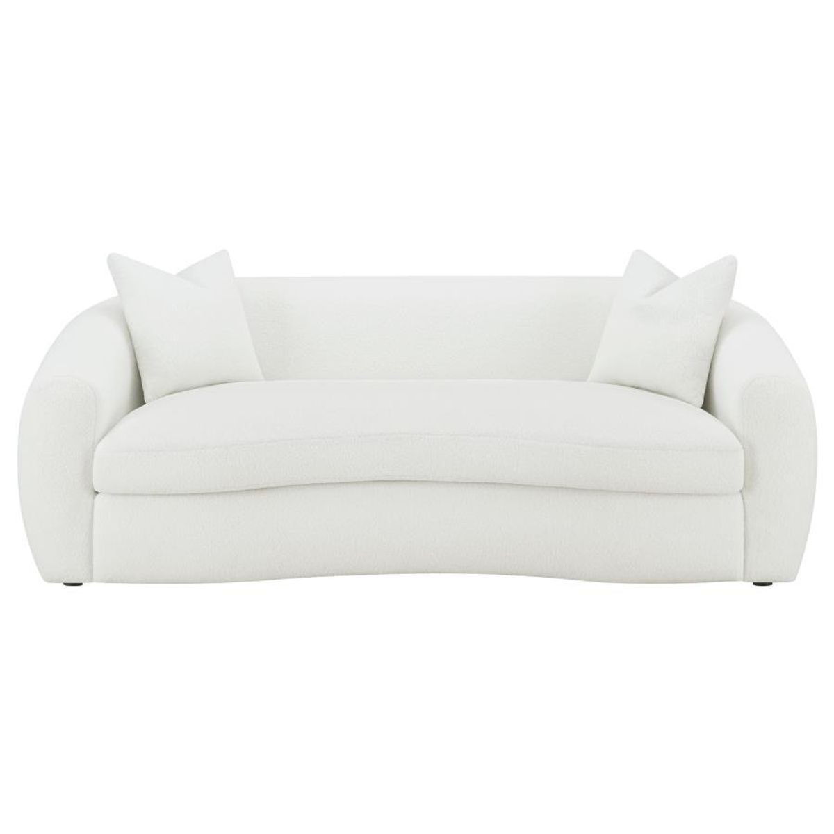 Isabella - Faux Sheepskin Upholstered Sofa Natural - Ivory