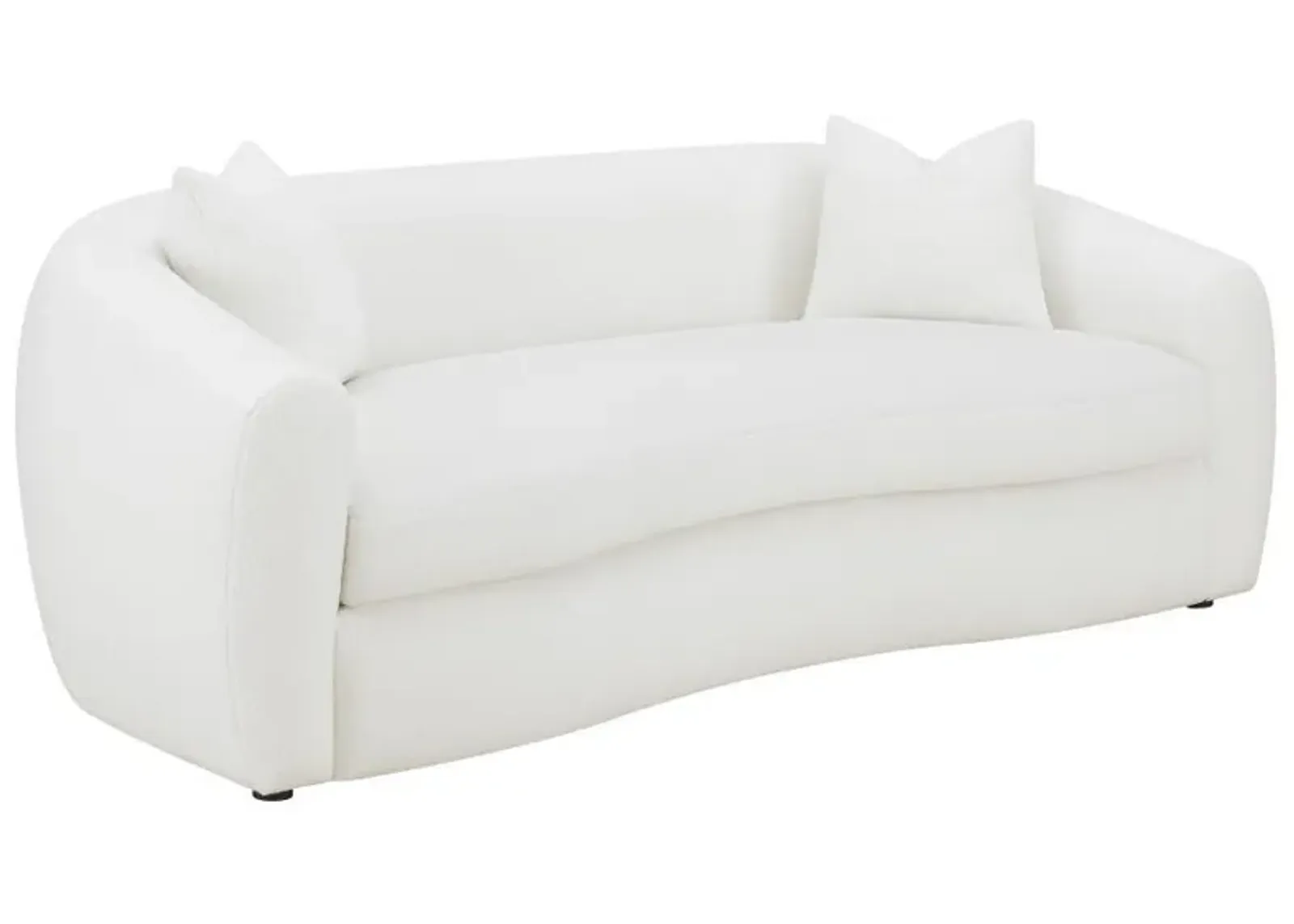 Isabella - Faux Sheepskin Upholstered Sofa Natural - Ivory