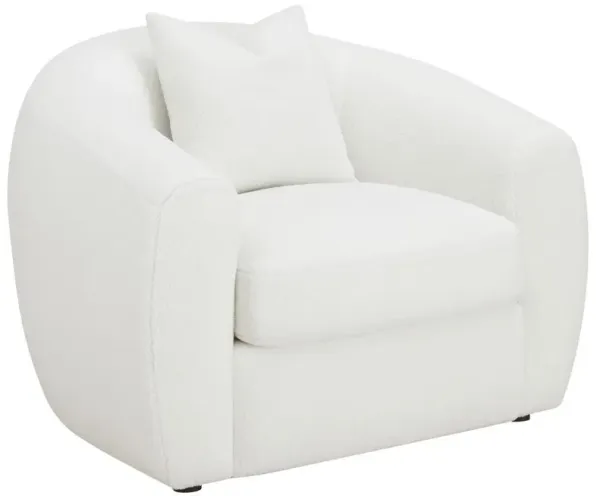 Isabella - Faux Sheepskin Upholstered Accent Chair Natural - Ivory
